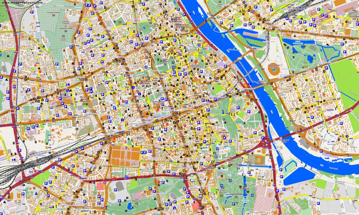 Mapa Varšavi isključen 