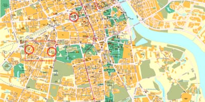 Ulična mapa Varšave centar grada