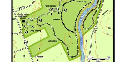 Mapa Varšavi pećine 