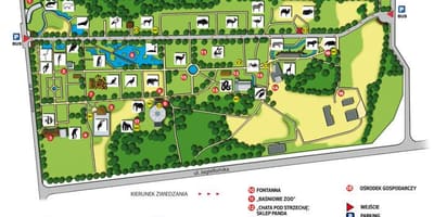 Mapa Varšavi zoo 