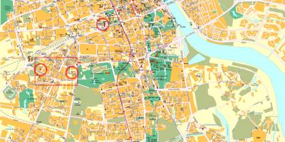 Ulična mapa Varšave centar grada