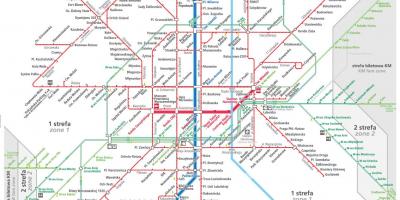 Varšava transport mapu